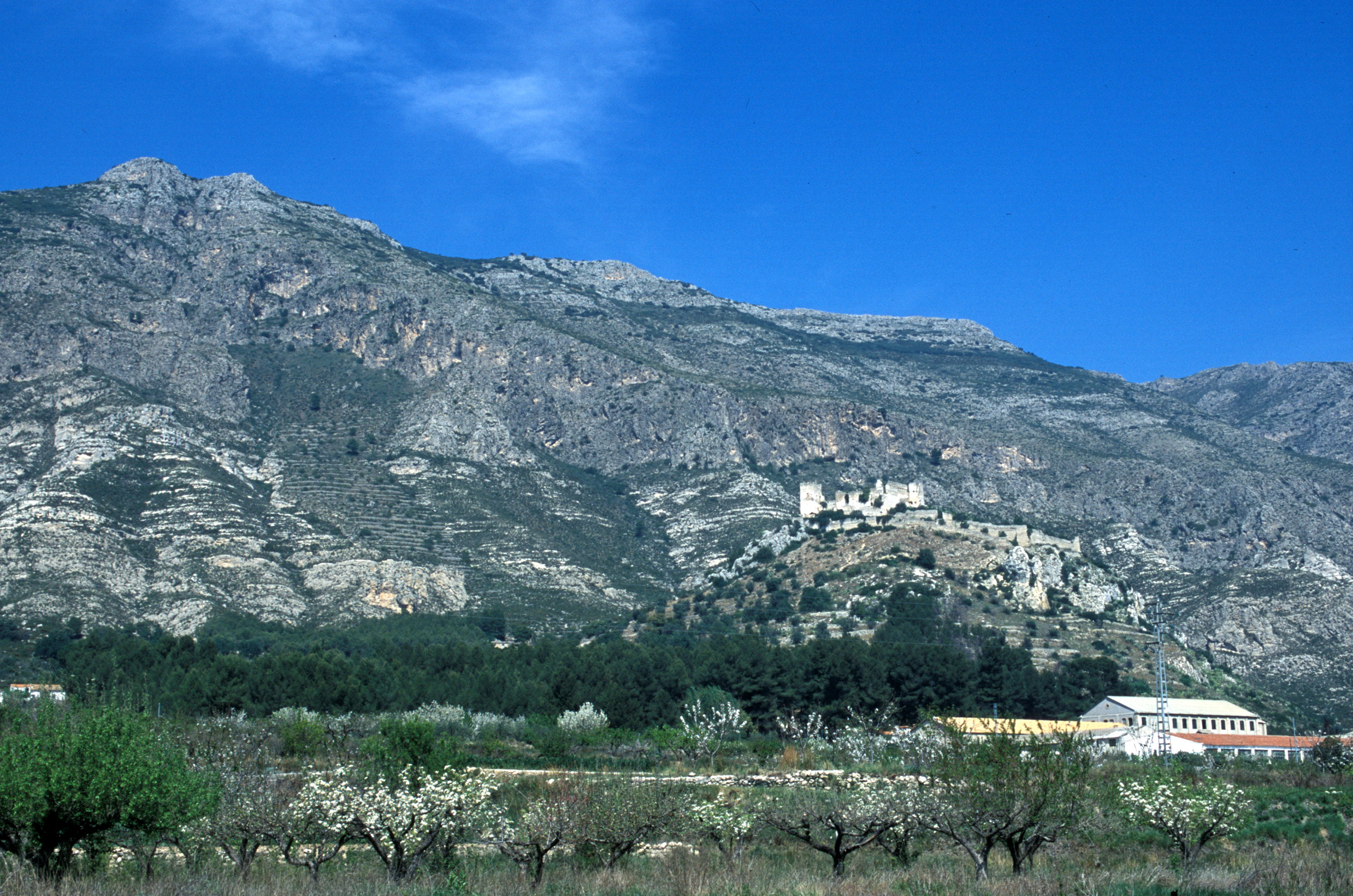 Paisaje lorcha fondo castillo